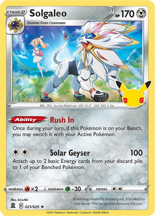 Solgaleo Holo 021/025 - Monster Mart - Pokémon Cards Australia
