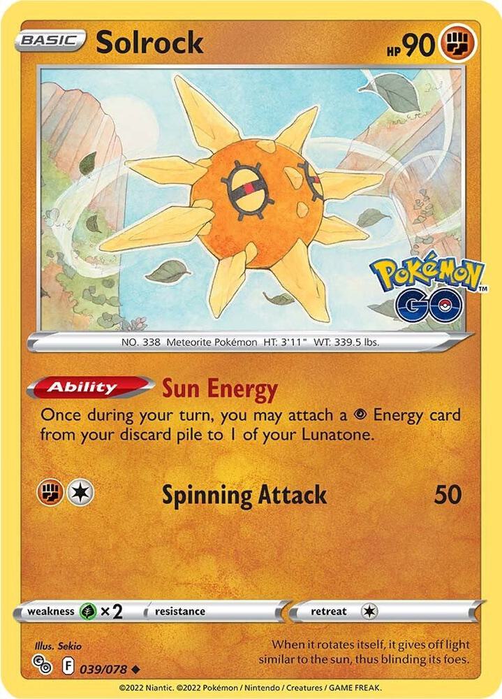 Solrock Reverse Holo 039/078 - Monster Mart - Pokémon Cards Australia