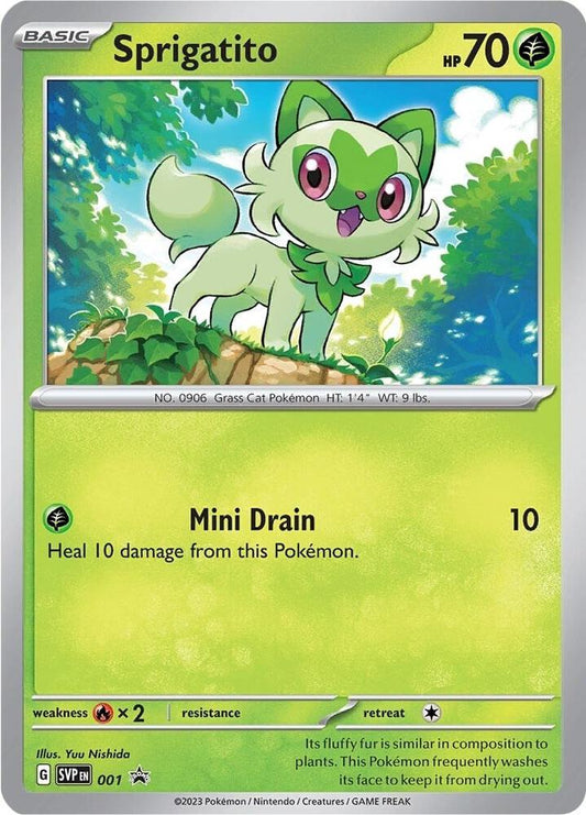 Sprigatito 001 - Monster Mart - Pokémon Cards Australia