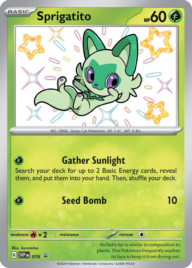Sprigatito 076 - Monster Mart - Pokémon Cards Australia