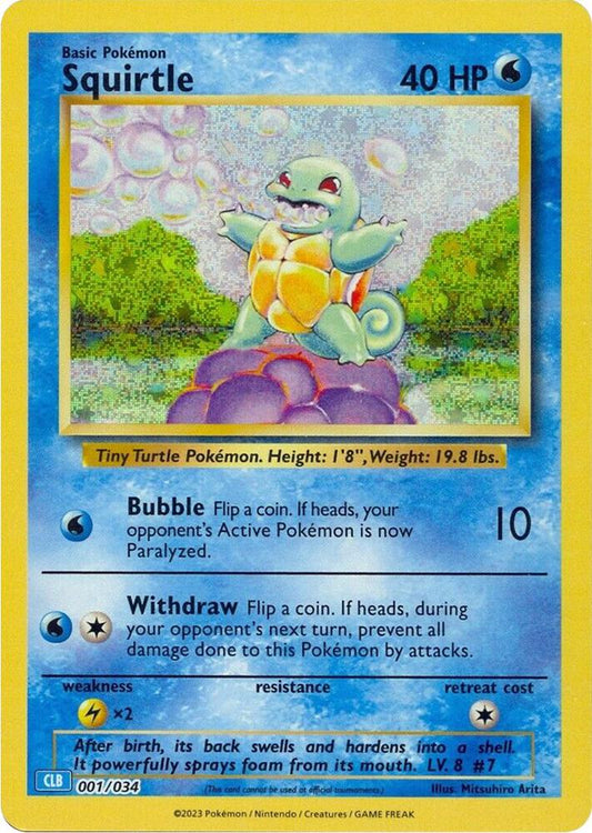 Squirtle 001/034 (CLB) - Monster Mart - Pokémon Cards Australia