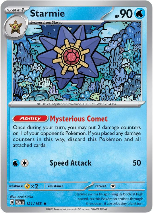 Starmie Holo 121/165 - Monster Mart - Pokémon Cards Australia