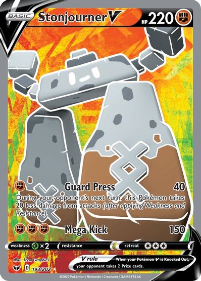 Stonjourner V 193/202 - Monster Mart - Pokémon Cards Australia