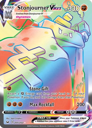 Stonjourner VMAX 205/202 - Monster Mart - Pokémon Cards Australia