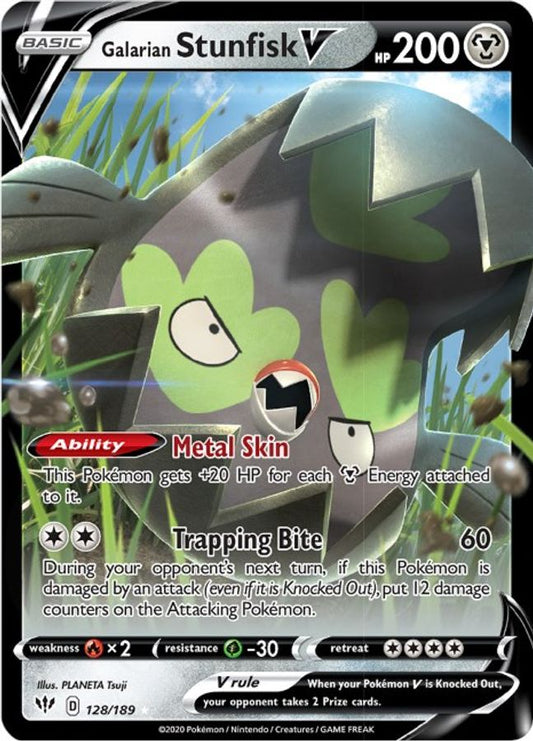 Stunfisk V 128/189 - Monster Mart - Pokémon Cards Australia