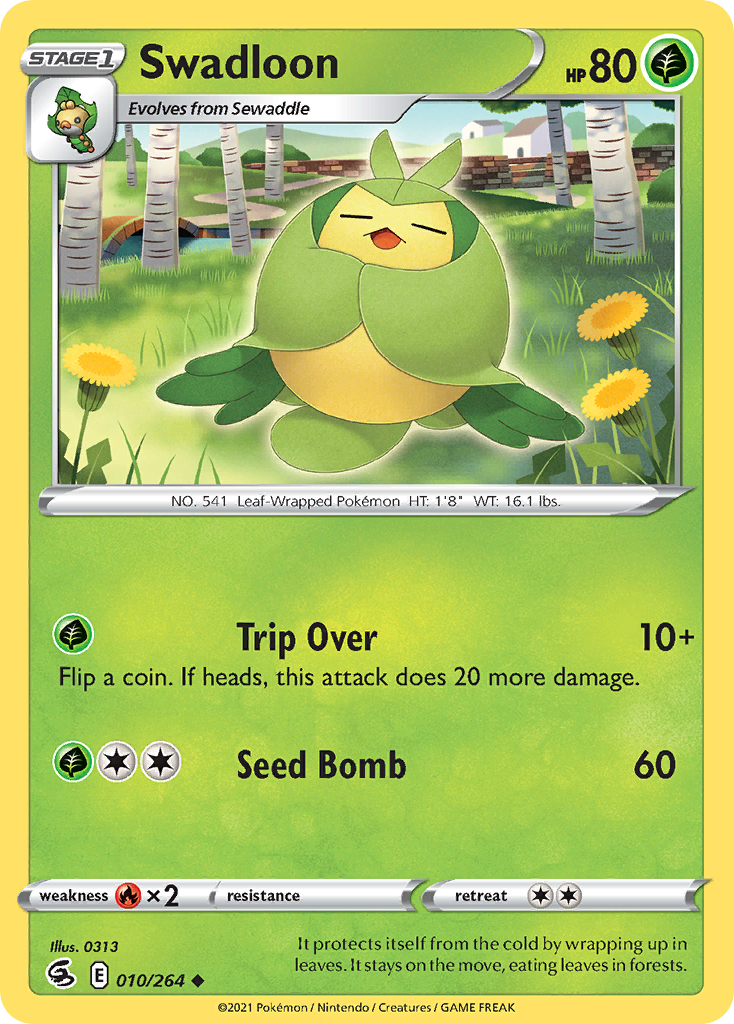 Swadloon Reverse Holo 010/264 - Monster Mart - Pokémon Cards Australia