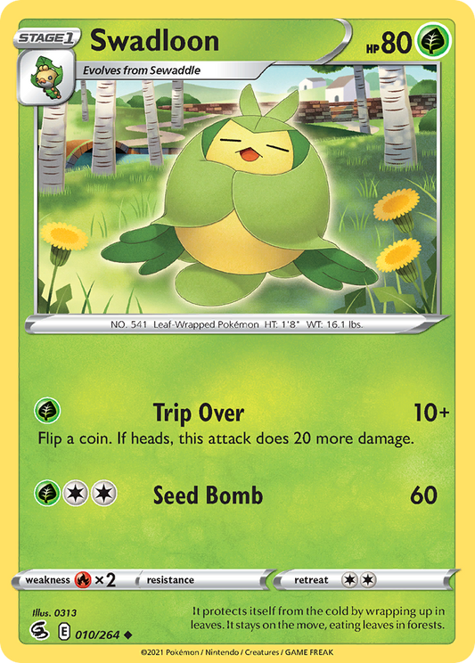 Swadloon Reverse Holo 010/264 - Monster Mart - Pokémon Cards Australia