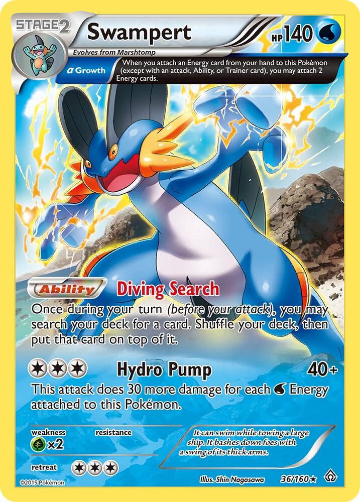 Swampert 36/160 - Monster Mart - Pokémon Cards Australia