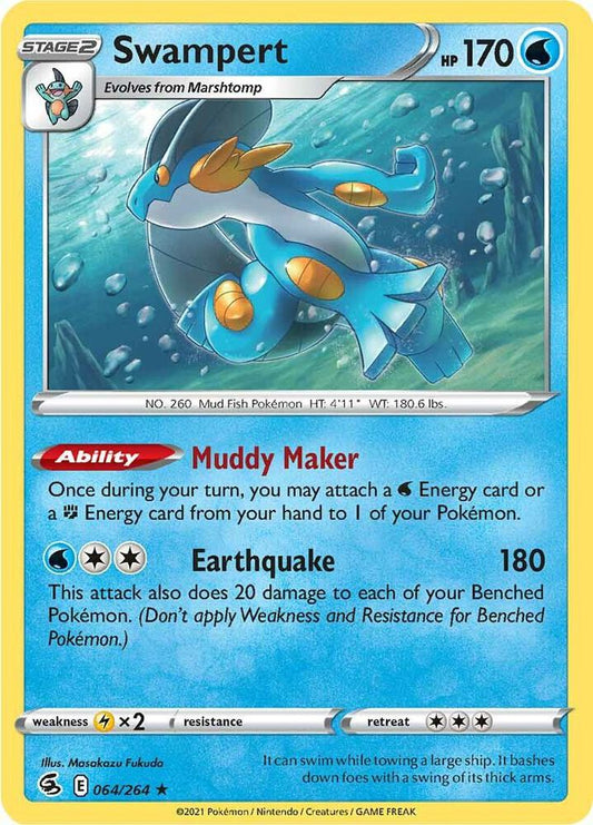 Swampert Holo 064/264 - Monster Mart - Pokémon Cards Australia