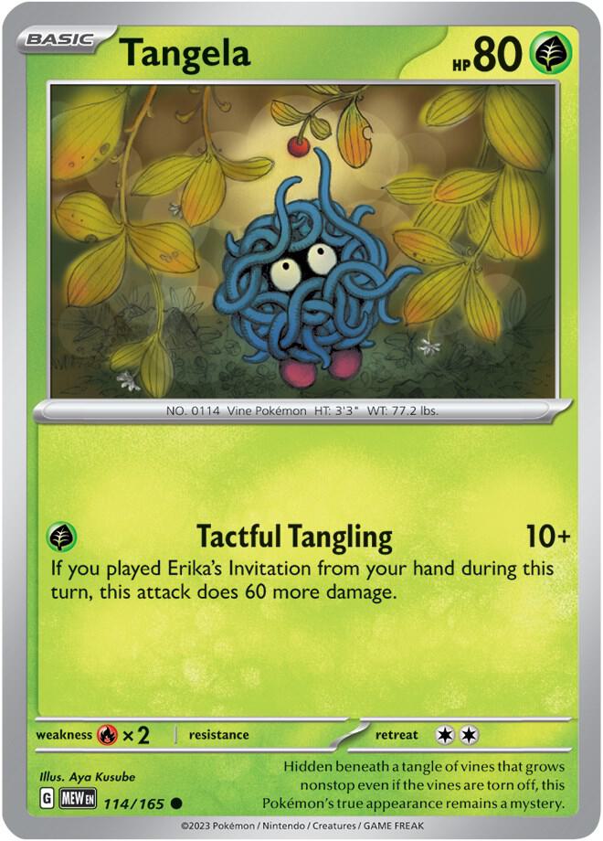 Tangela Reverse Holo 114/165 - Monster Mart - Pokémon Cards Australia