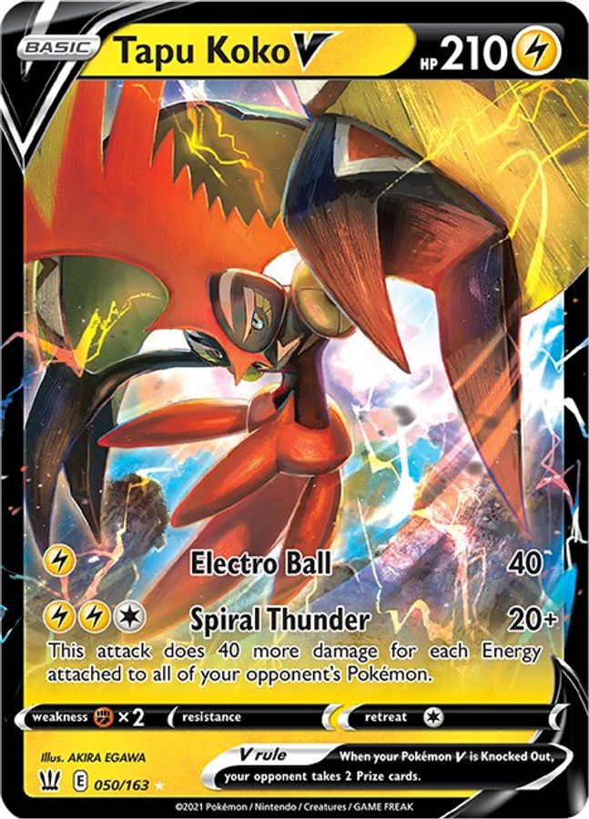 Tapu Koko V 050/163 - Monster Mart - Pokémon Cards Australia