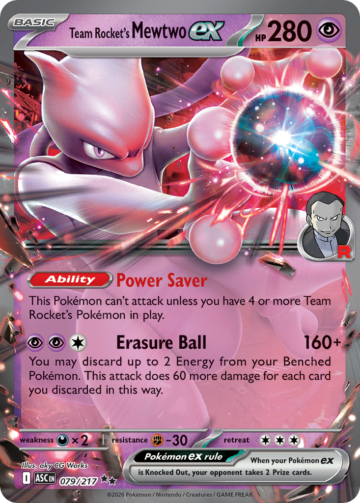 Team Rocket's Mewtwo ex 079/217 - Monster Mart - Pokémon Cards Australia Pokemon Cards
