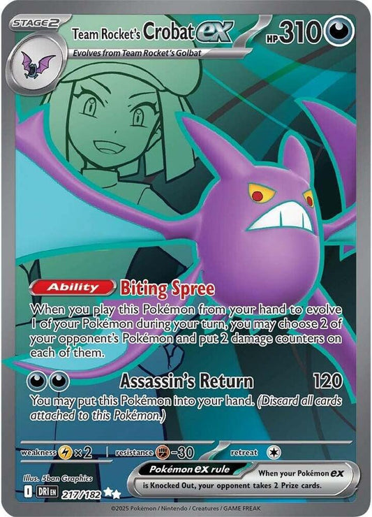 Team Rocket's Crobat EX 217/182 - Monster Mart - Pokémon Cards Australia