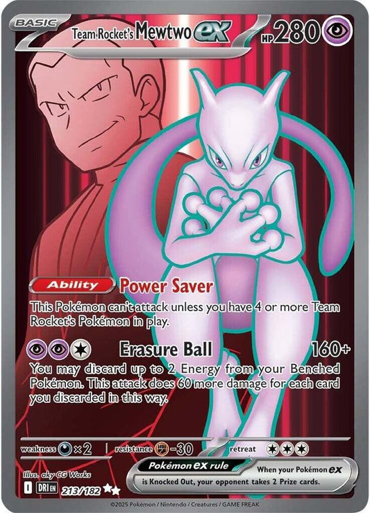 Team Rocket's Mewtwo EX 213/182 - Monster Mart - Pokémon Cards Australia