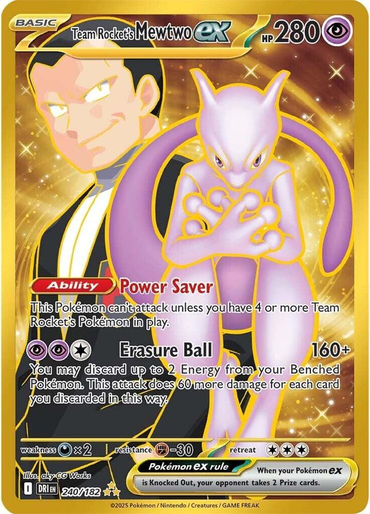 Team Rocket's Mewtwo EX 240/182 - Monster Mart - Pokémon Cards Australia