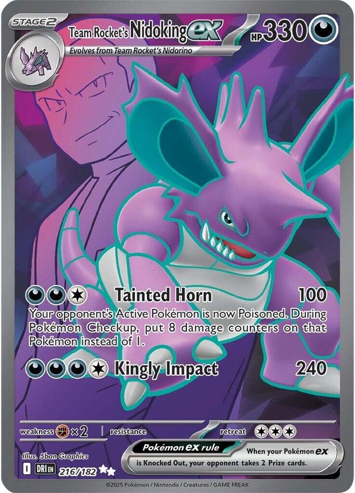 Team Rocket's Nidoking 216/182 - Monster Mart - Pokémon Cards Australia