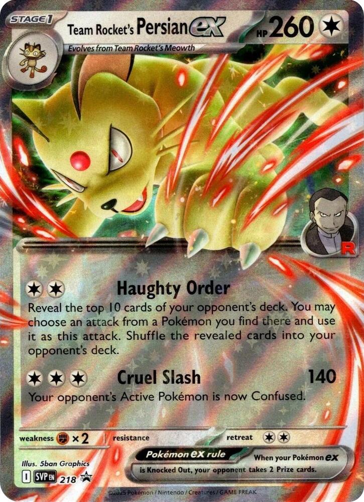 Team Rocket's Persian EX 218 - Monster Mart - Pokémon Cards Australia