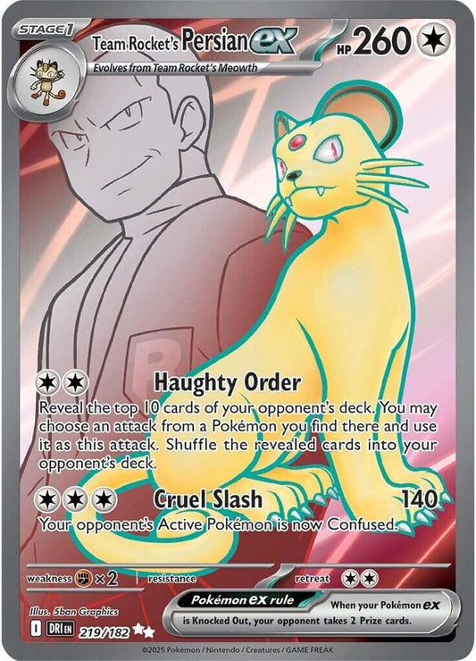 Team Rocket's Persian EX 219/182 - Monster Mart - Pokémon Cards Australia