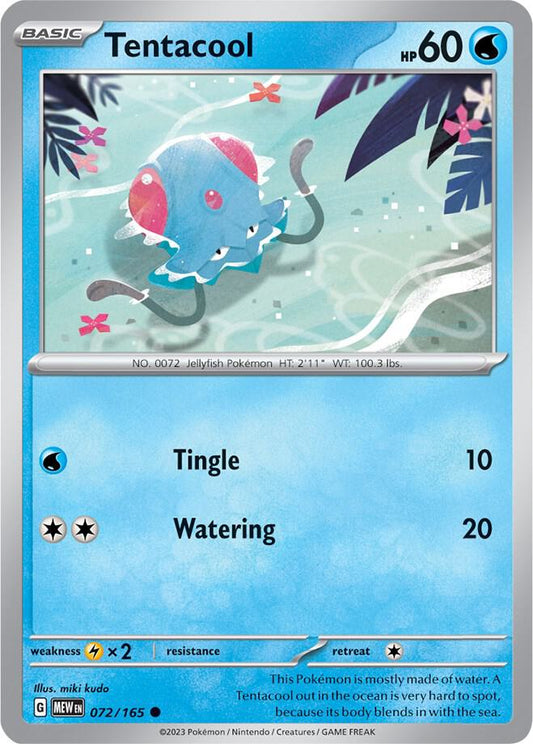 Tentacool Reverse Holo 072/165 - Monster Mart - Pokémon Cards Australia