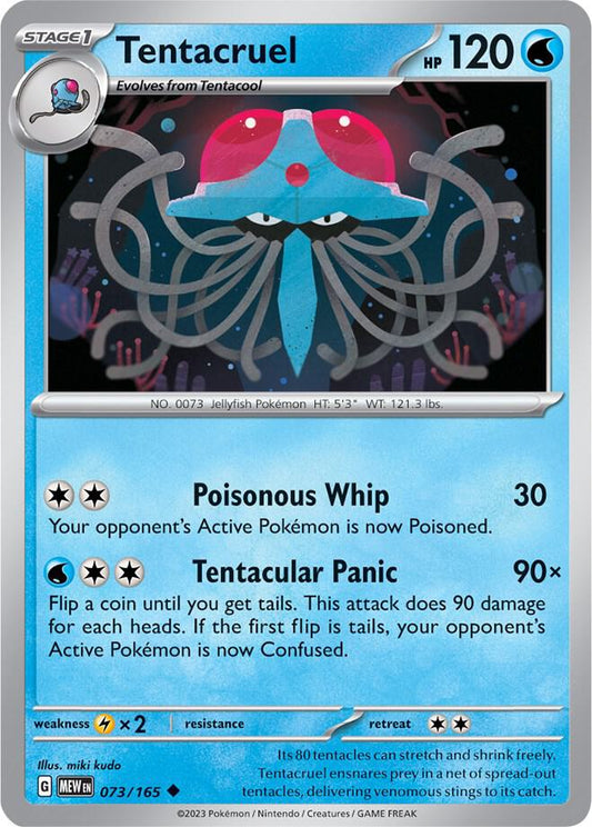 Tentacruel Reverse Holo 073/165 - Monster Mart - Pokémon Cards Australia