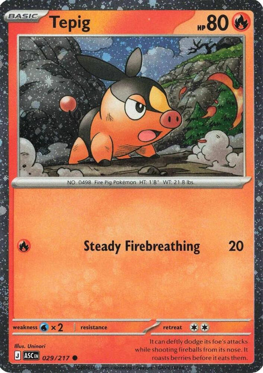 Tepig 029/217 Cosmos Holo - Monster Mart - Pokémon Cards Australia