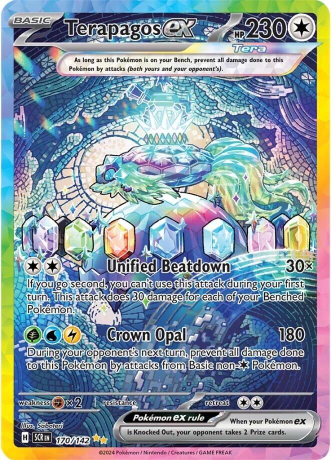 Terapagos ex 170/142 - Monster Mart - Pokémon Cards Australia