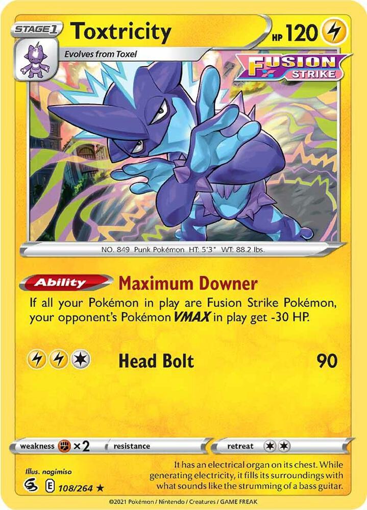 Toxtricity Holo 108/264 - Monster Mart - Pokémon Cards Australia