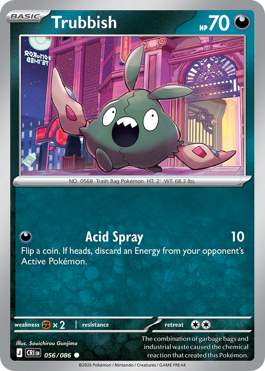 Trubbish Reverse Holo 056/086 - Monster Mart - Pokémon Cards Australia