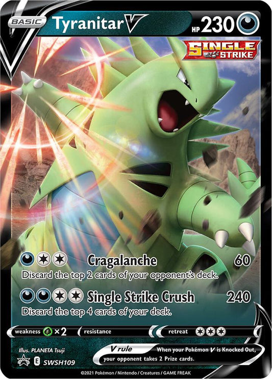 Tyranitar V SWSH109 - Monster Mart - Pokémon Cards Australia