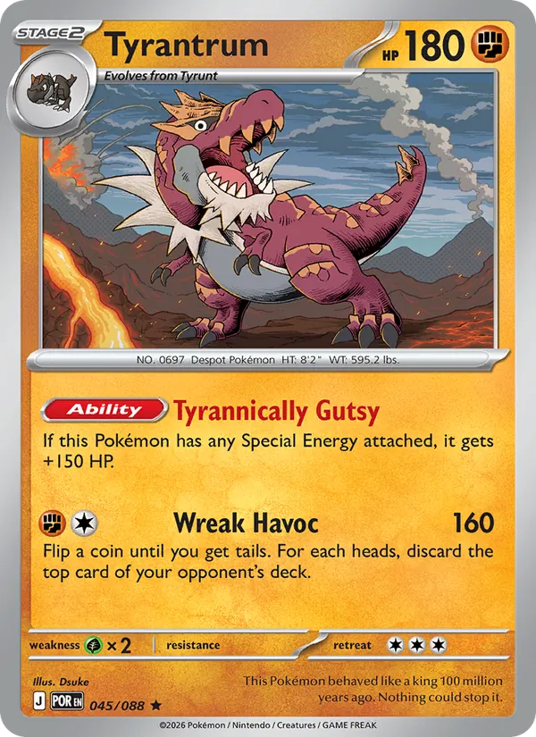 Tyrantrum Reverse Holo 045/088 - Monster Mart - Pokémon Cards Australia