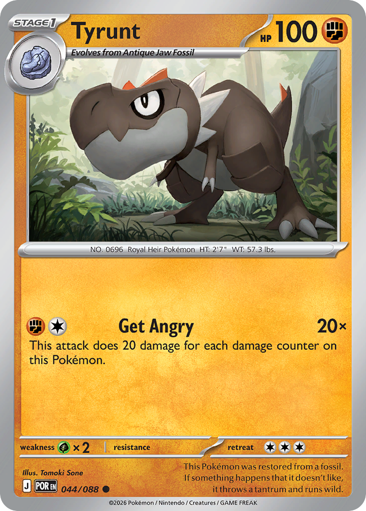 Tyrunt Reverse Holo 044/088 - Monster Mart - Pokémon Cards Australia