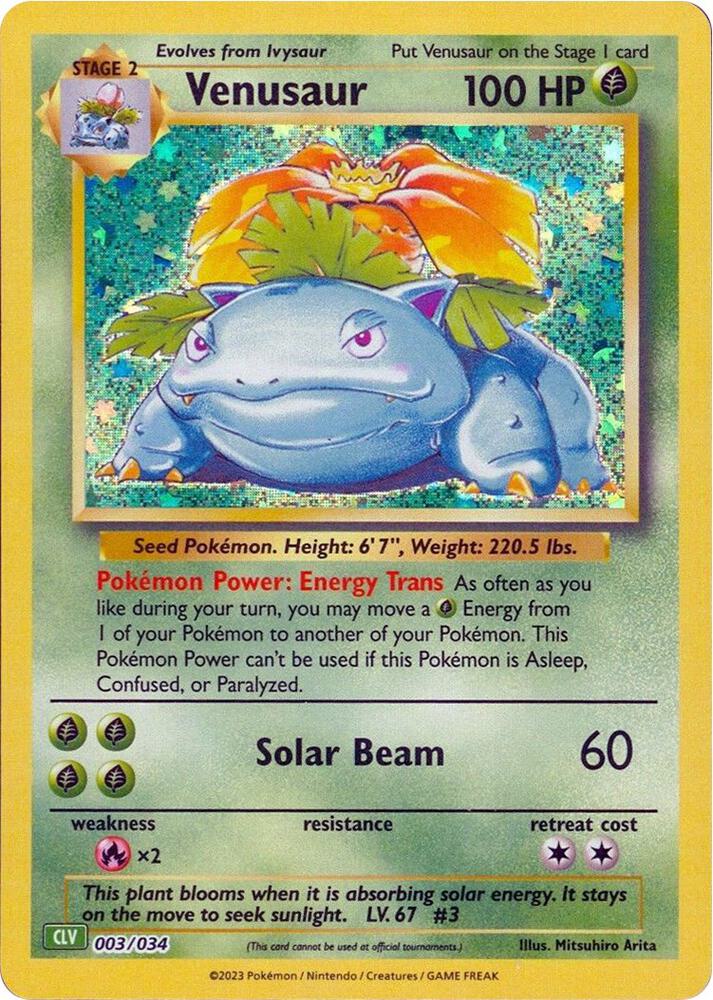 Venusaur 003/034 (CLV) - Monster Mart - Pokémon Cards Australia