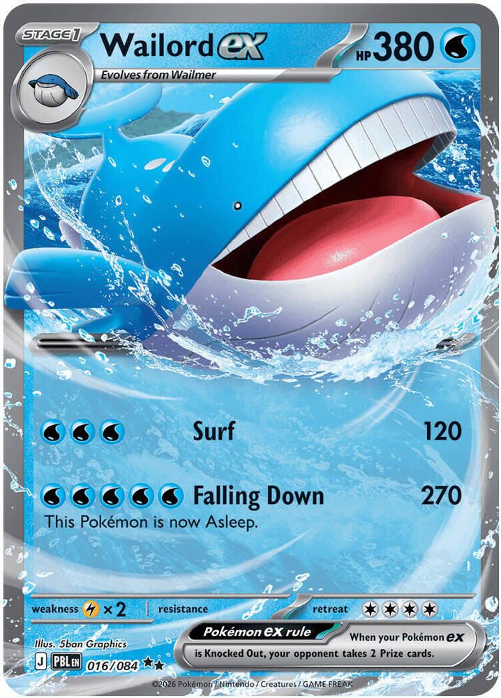 Wailord EX 016/084 - Monster Mart - Pokémon Cards Australia