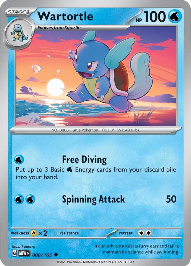 Wartortle Reverse Holo 008/165 - Monster Mart - Pokémon Cards Australia