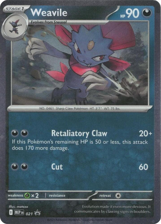 Weavile 021 - Monster Mart - Pokémon Cards Australia
