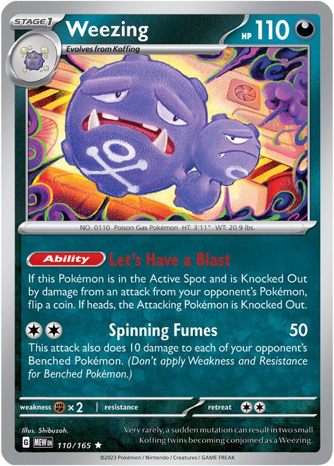 Weezing Holo 110/165 - Monster Mart - Pokémon Cards Australia