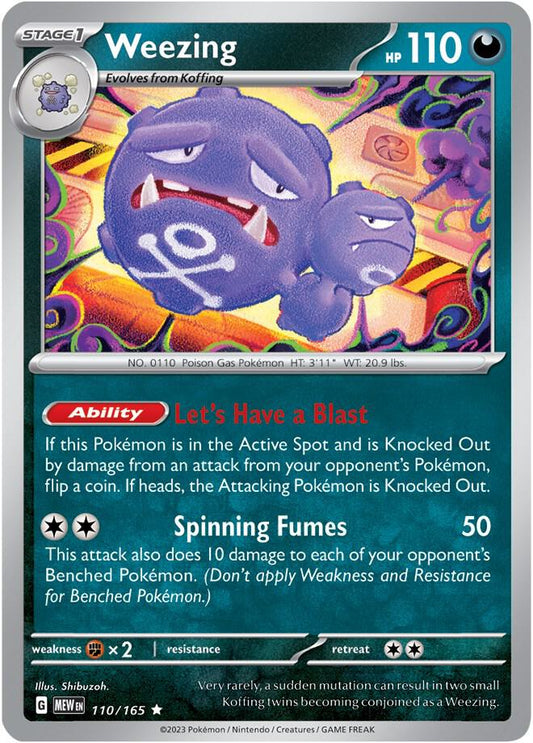 Weezing Holo 110/165 - Monster Mart - Pokémon Cards Australia