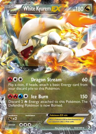 White Kyurem EX 101/113 - Monster Mart - Pokémon Cards Australia