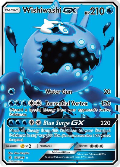 Wishiwashi GX 133/145 Raw Card