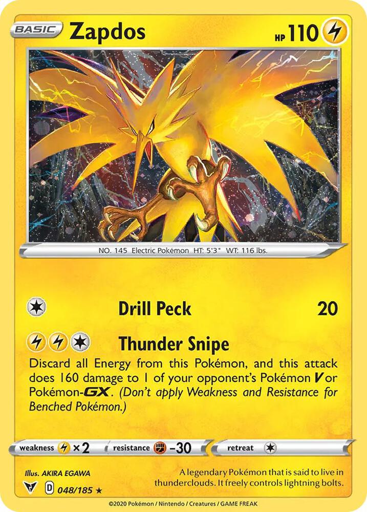 Zapdos 048/185 Cosmos Holo - Monster Mart - Pokémon Cards Australia