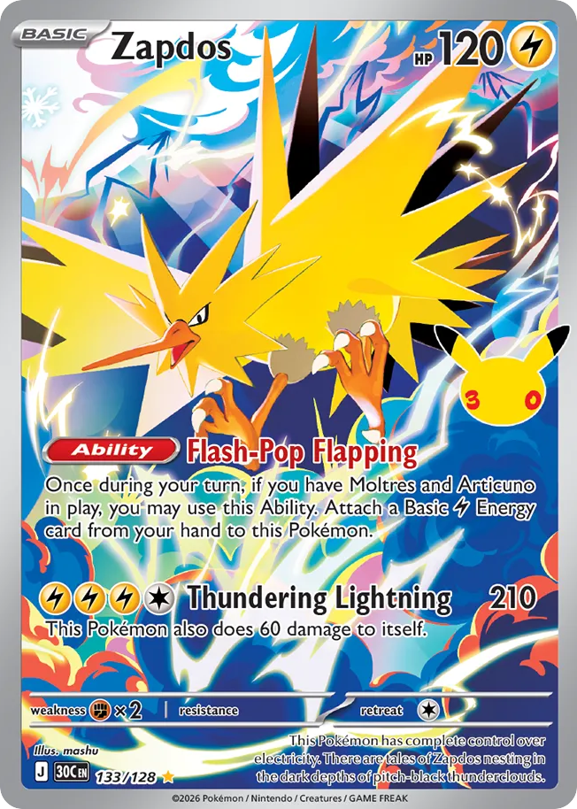 Zapdos 133/128 - Monster Mart - Pokémon Cards Australia