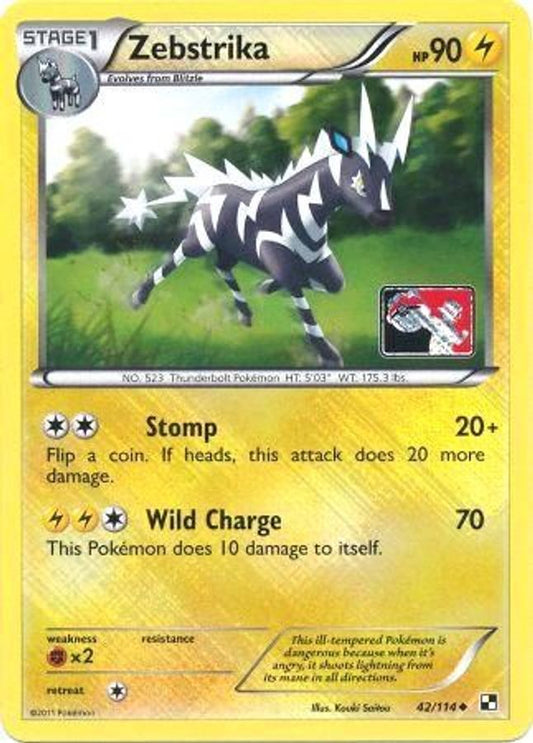 Zebstrika 42/114 League Promo - Monster Mart - Pokémon Cards Australia