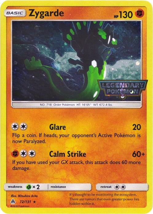 Zygarde 72/131 Stamped - Monster Mart - Pokémon Cards Australia