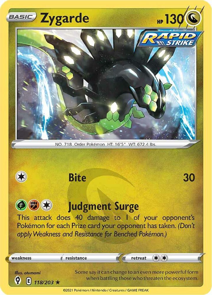 Zygarde Holo 118/203 - Monster Mart - Pokémon Cards Australia