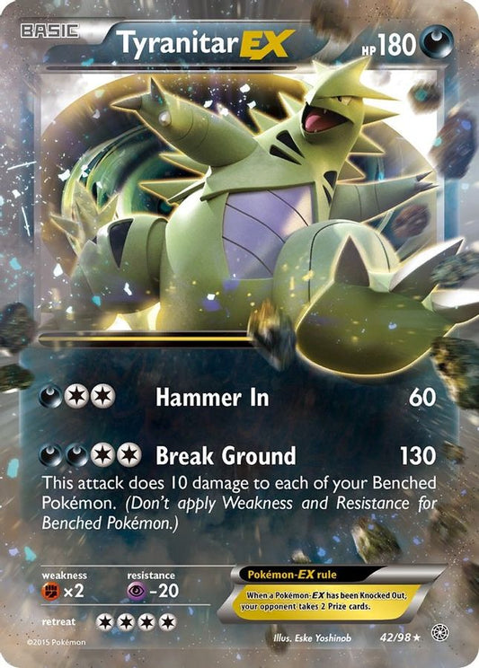 Buy Pokemon cards Australia - Tyranitar EX 42/98 - Premium Raw Card from Monster Mart - Pokémon Card Emporium - Shop now at Monster Mart - Pokémon Cards Australia. Ancient Origins, EX