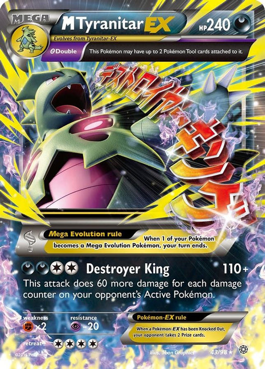 Buy Pokemon cards Australia - M Tyranitar EX 43/98 - Premium Raw Card from Monster Mart - Pokémon Card Emporium - Shop now at Monster Mart - Pokémon Cards Australia. Ancient Origins, EX, Mega, XY