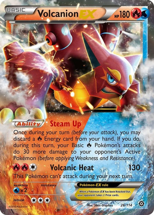 Buy Pokemon cards Australia - Volcanion EX 26/114 - Premium Raw Card from Monster Mart - Pokémon Card Emporium - Shop now at Monster Mart - Pokémon Cards Australia. Hidden Fates, Holo, Shiny Vault