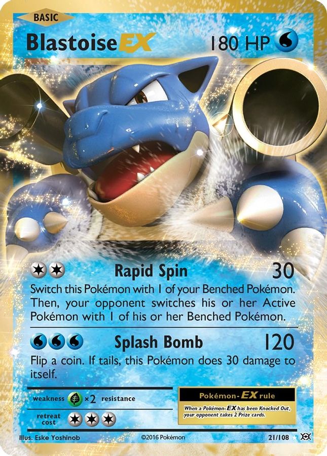 Buy Pokemon cards Australia - Blastoise EX 21/108 - Premium Raw Card from Monster Mart - Pokémon Card Emporium - Shop now at Monster Mart - Pokémon Cards Australia. Evolutions, EX, MMB20, XY