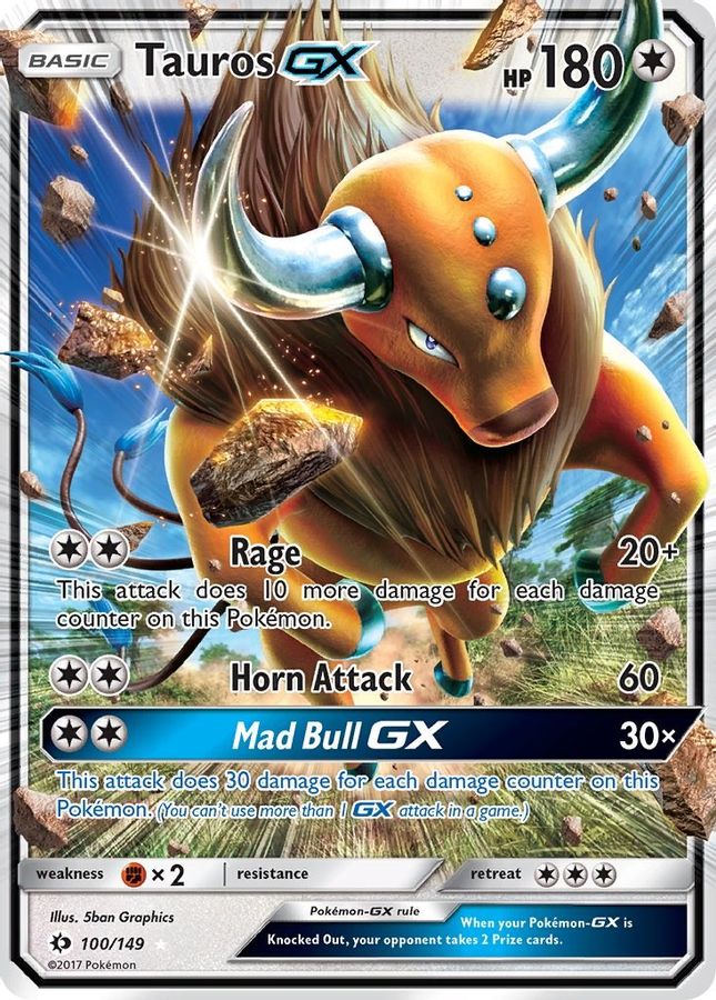 Buy Pokemon cards Australia - Tauros GX 100/149 - Premium Raw Card from Monster Mart - Pokémon Card Emporium - Shop now at Monster Mart - Pokémon Cards Australia. GX, MMB10, SM