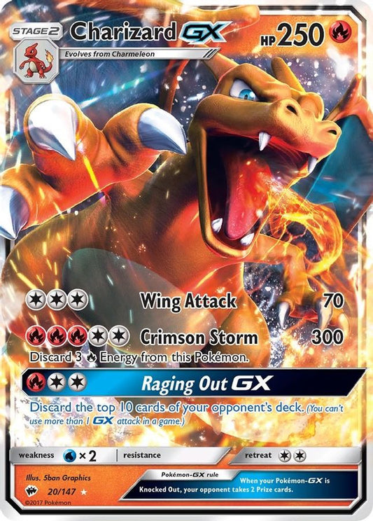 Buy Pokemon cards Australia - Charizard GX 20/147 - Premium Raw Card from Monster Mart - Pokémon Card Emporium - Shop now at Monster Mart - Pokémon Cards Australia. Burning Shadows, GX